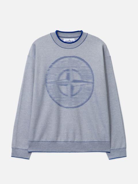 BLURRED EMBLEM KNIT SWEATER
