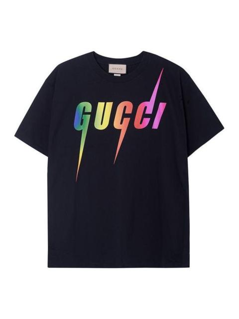 GUCCI Rainbow Gucci Blade Tee 'Black' 616036-XJFF9-1152