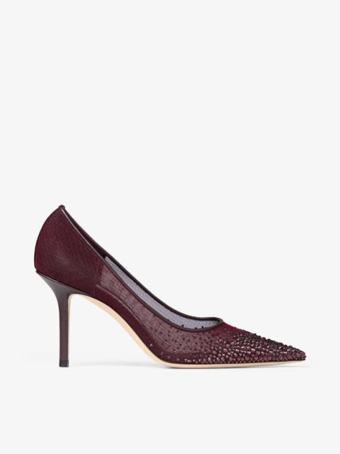 Love 85
Deep Merlot Mesh Pumps with Galaxy Crystal