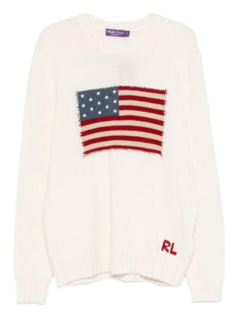 flag-detail sweater