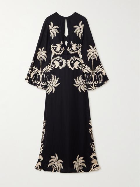 Legenda Del Tiempo Printed Silk-georgette Maxi Dress