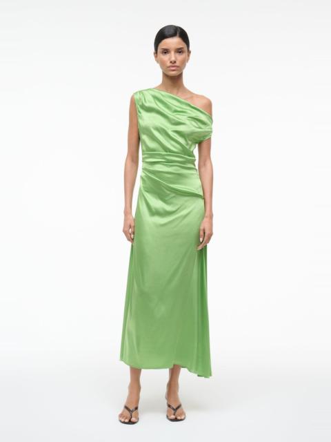 STAUD PHARE SILK DRESS SPROUT