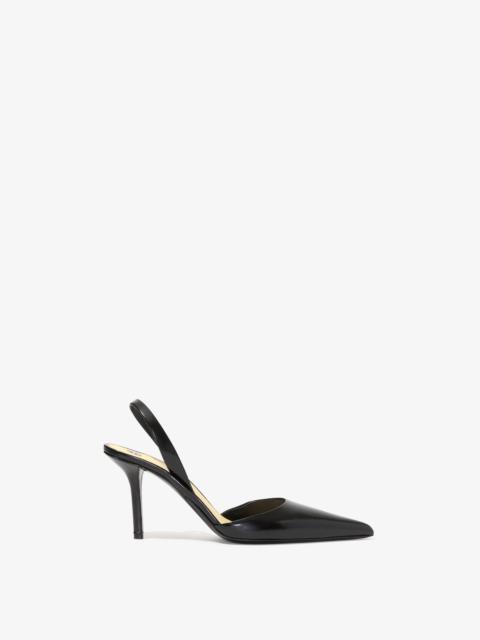 Slash Slingback Pumps in Spazzolato Leather