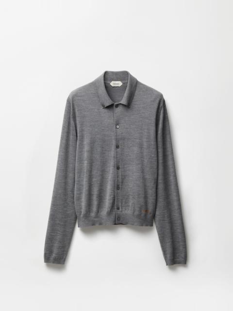 Embroidered Wool Knit Cardigan