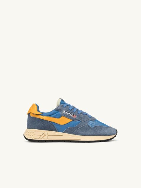 REELWIND LOW SNEAKERS IN CENBLE AND GOLD FUSION NYLON AND SUEDE