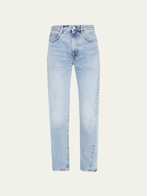 Twisted Seam Straight-Leg Denim Pants