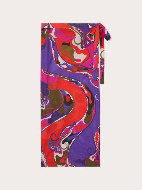 ORCHIDEE PRINT PAREO SKIRT