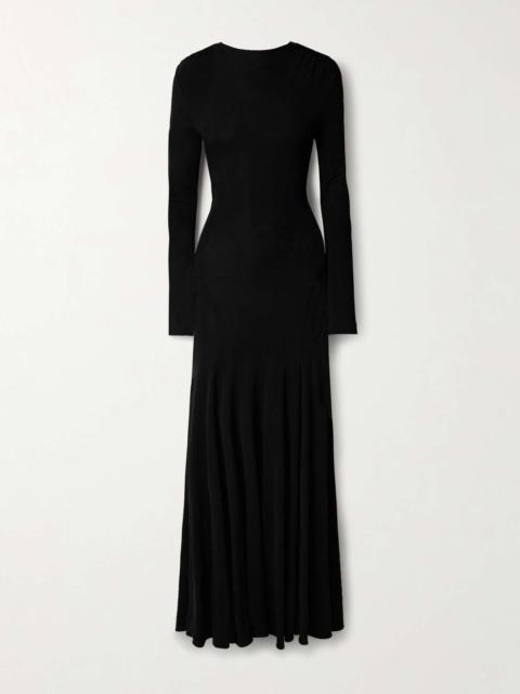 Maico embellished open-back stretch-jersey gown