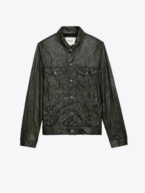Base Crinkled Leather Jacket