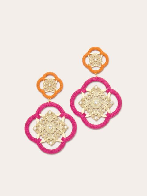 Anya Medallion Drop Earrings