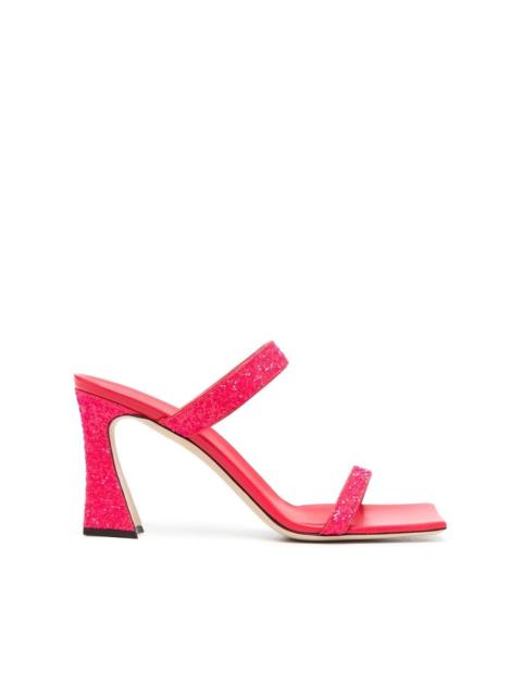 90mm open-toe leather sandals