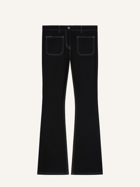2-POCKET TOPSTITCHED DENIM BOOTCUT PANTS