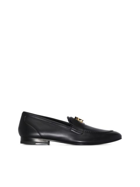 G Chain leather loafers