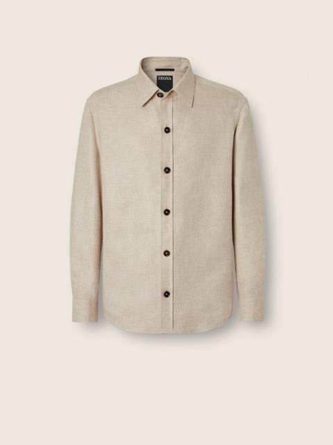 CASHMERE LINEN AND SILK OVERSHIRT