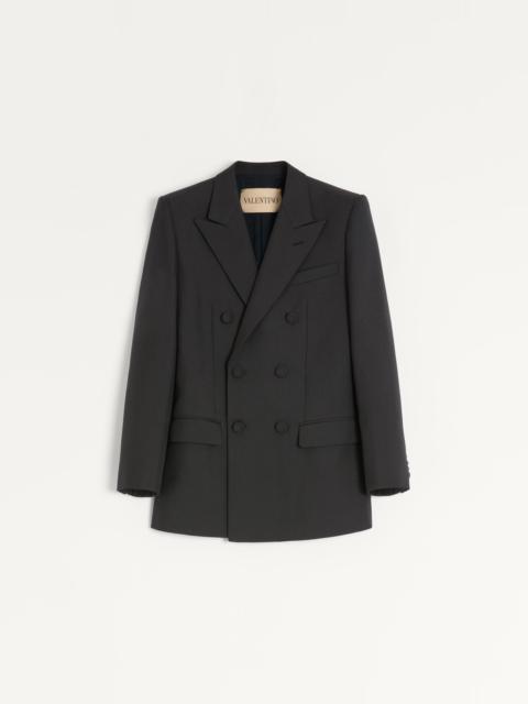 VALENTINO DOUBLE-BREASTED JACKET IN WOOL GABARDINE