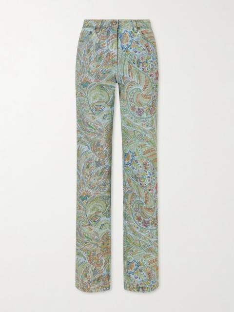Paisley-print Flared Jeans
