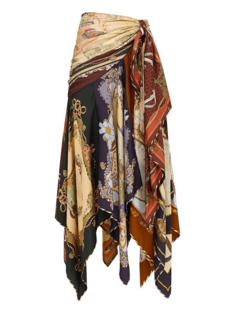 VALIANT DRAPED SCARF SKIRT