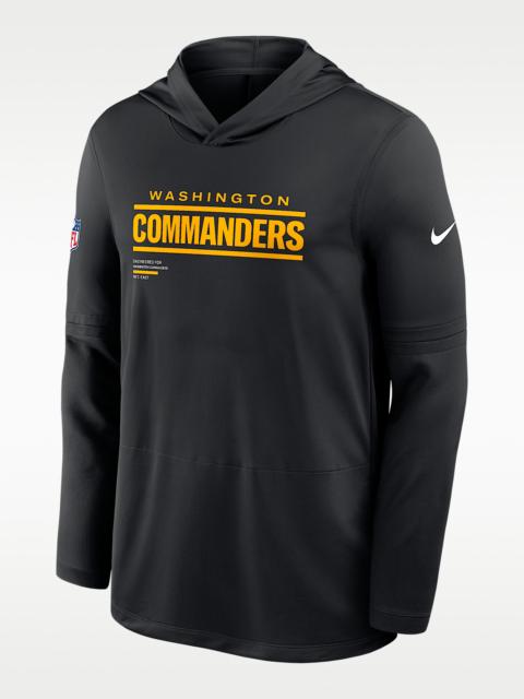 Washington Commanders Pure Fury Sideline Men's Nike Dri-FIT NFL Long-Sleeve Hooded Top