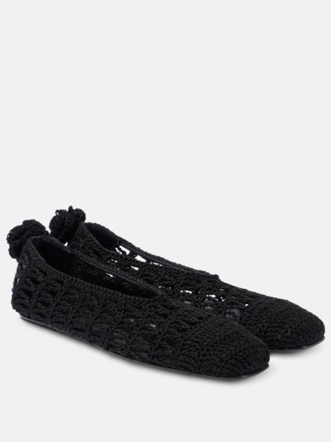 Crochet ballet flats