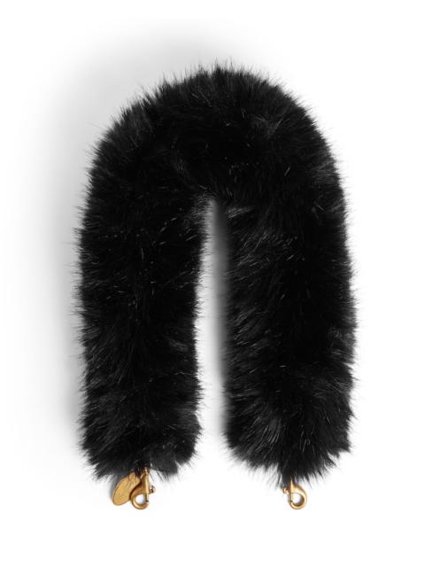 Women's Animal-free Fur Strap in Black