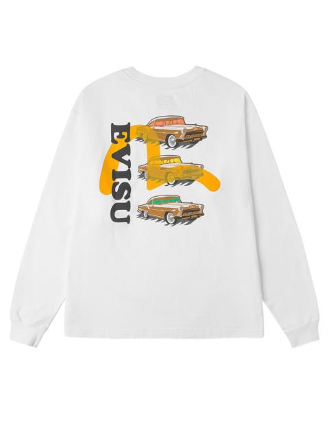 Classic 50s Cars Print Relax Fit Long-sleeve T-shirt