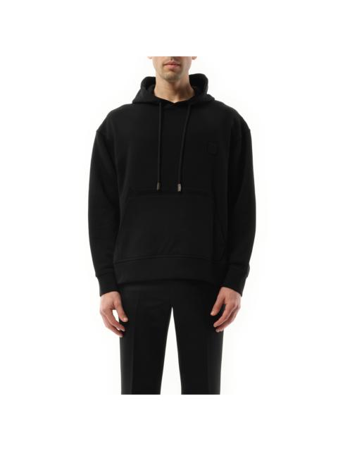 Metallic Print Hoodie in Black
