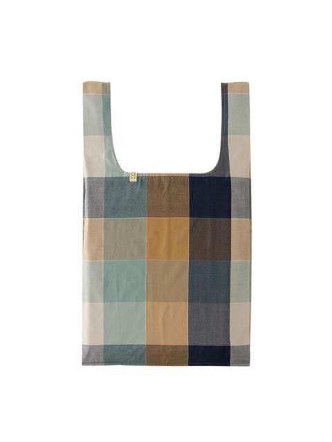 MARKET BAG (L) CHECK BLUE