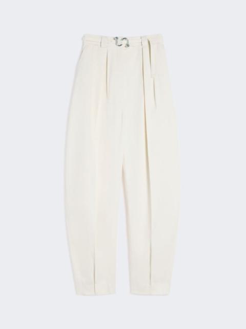 Oversized gabardine trousers - vanilla