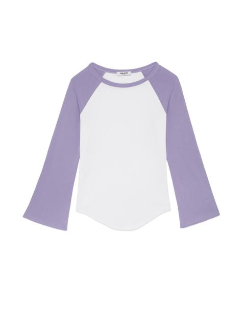 The Raglan: Cotton Jersey White/ Lilac