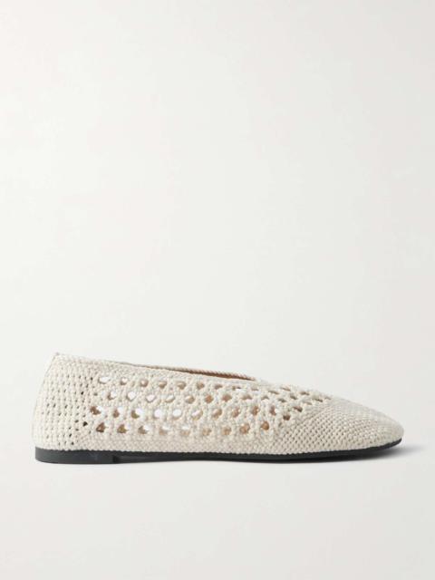 Ryder Day crocheted ballet flats Ivory