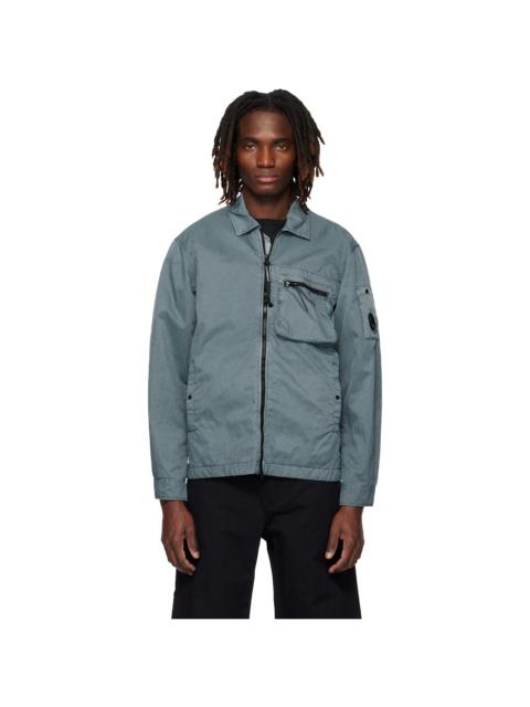 Blue Panama-R Zipped Lens Overshirt