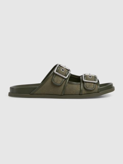 Men's slide sandal with buckles