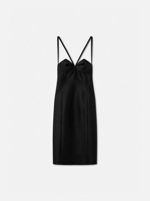 Folded Bustier Midi Dress