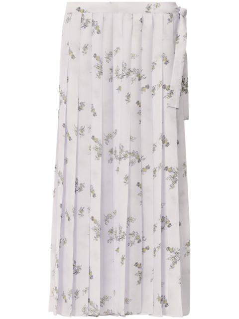 floral-print midi skirt