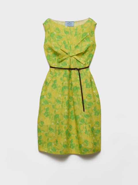 Floral print cloquet dress