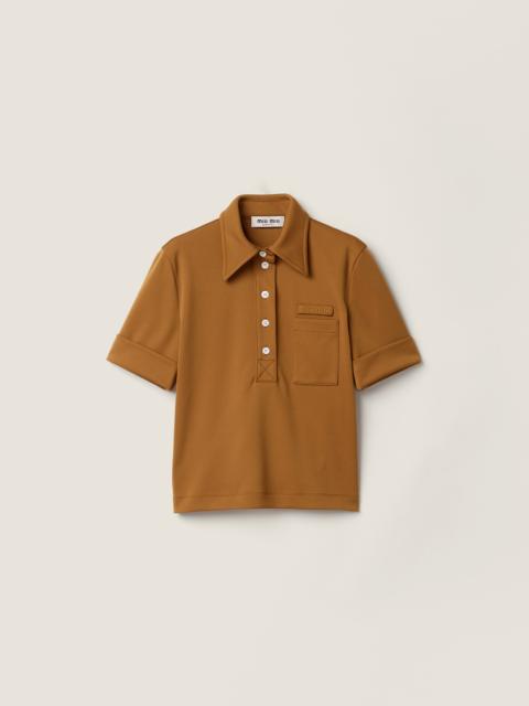 Technical jersey polo shirt