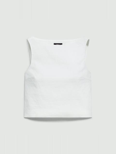 Sleeveless Boatneck Top in Good Linen