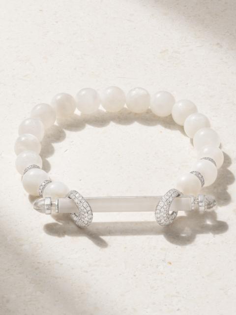 Chakra 18-karat White Gold Multi-stone Bracelet