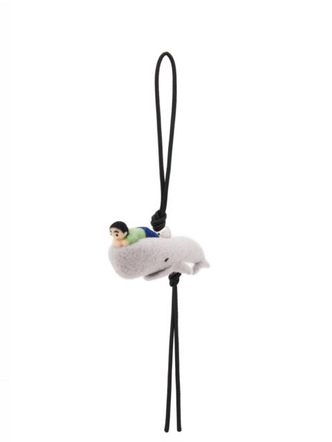 Kid with Whale charm in felt and calfskin