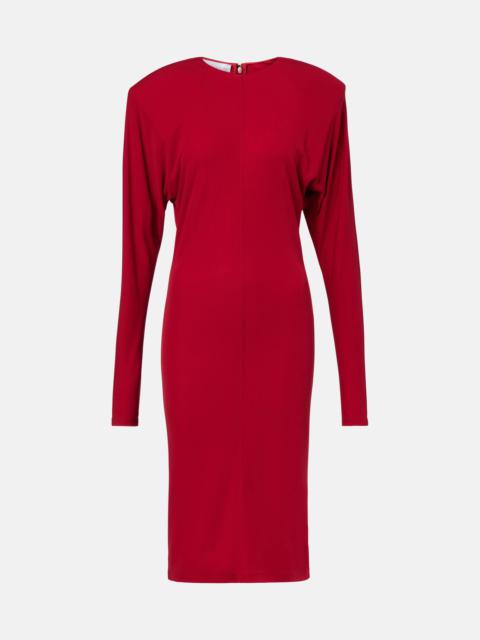 Crêpe jersey midi dress