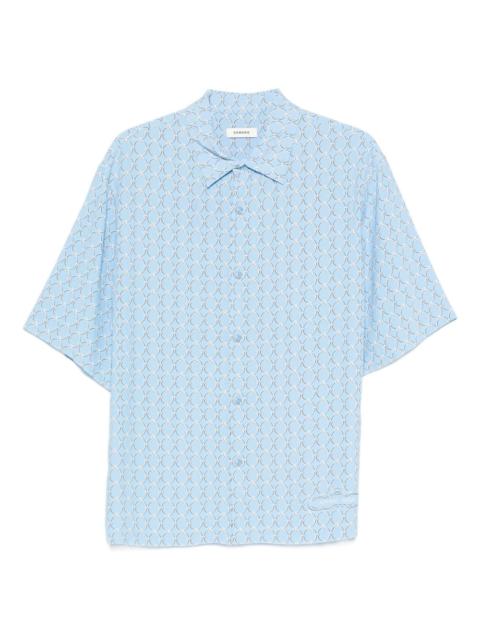 geometric-pattern shortt-sleeve shirt