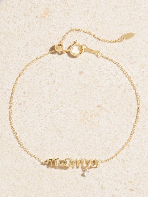 Mama 18-karat Gold Diamond Bracelet