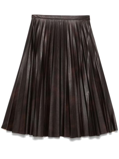 pleated midi skirt