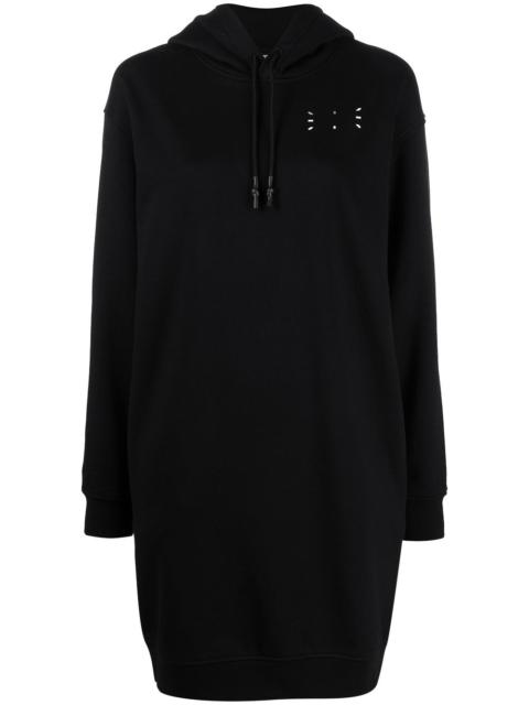 logo print hooded dress