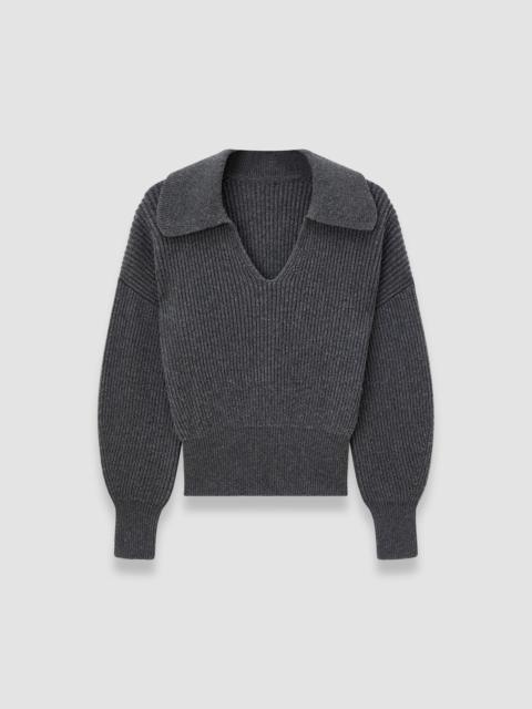 Light Cardigan Stitch Open Neck Jumper