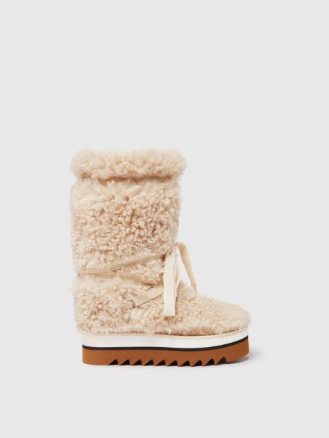 Sneak-Elyse Plush Teddy Snow Boots