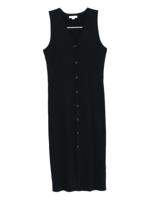 ribbed V-neck dress
