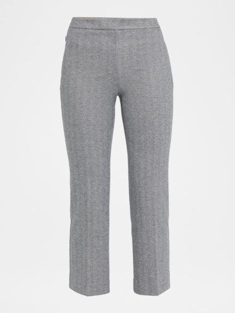 Herringbone Knit Cropped Pants