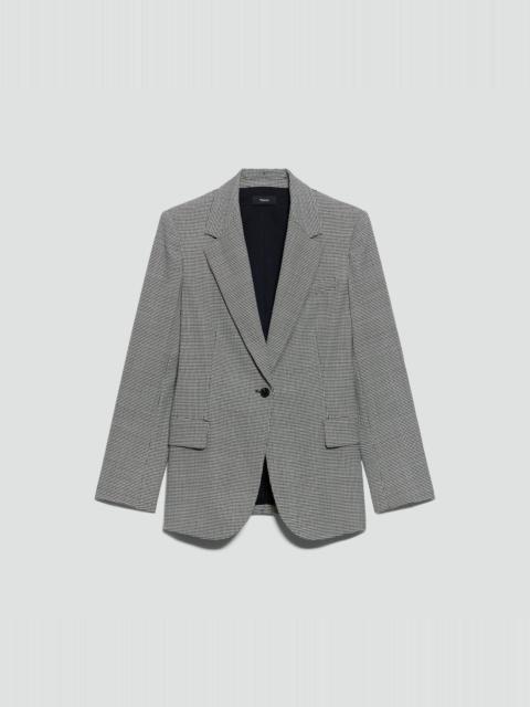 Lynnia Blazer in Wool-Blend Twist