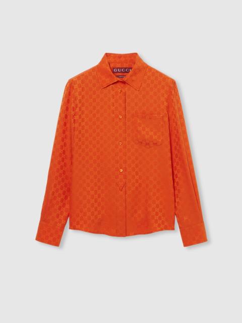GG silk jacquard shirt